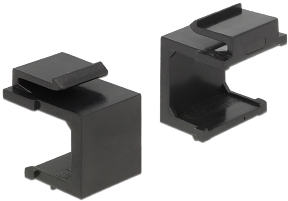 DeLOCK Keystone täckmodul, påse med 4 täckmoduler, svart
