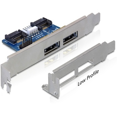 Delock Power Over eSATA-bracket, 2xeSATA in de groep COMPUTERS & RANDAPPARATUUR / Computerkabels / Interne / Stroomkabels & Adapters bij TP E-commerce Nordic AB (38-16180)