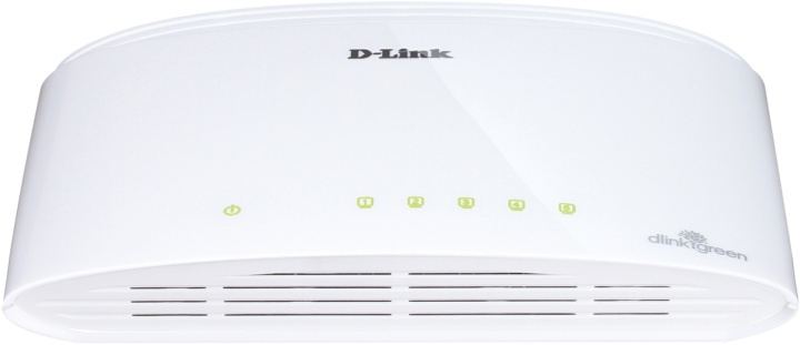 D-Link switch, 5x10/100/1000Mbps, RJ45, bordsm. in de groep COMPUTERS & RANDAPPARATUUR / Netwerk / Schakelaars bij TP E-commerce Nordic AB (38-18465)