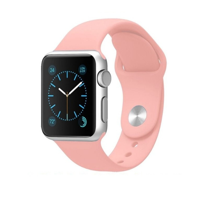 Siliconen horlogebandje voor Apple Watch, 42/44 mm, roze in de groep SMARTPHONE & TABLETS / Training, thuis & vrije tijd / Apple Watch & Accessoires / Accessoires bij TP E-commerce Nordic AB (38-29502)