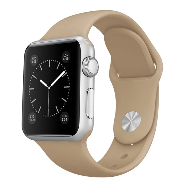 Siliconen horlogebandje voor Apple Watch, 42 mm, beige in de groep SMARTPHONE & TABLETS / Training, thuis & vrije tijd / Apple Watch & Accessoires / Accessoires bij TP E-commerce Nordic AB (38-29504)