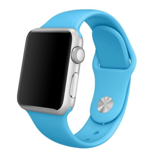 Siliconen horlogebandje voor Apple Watch, 42 mm, blauw in de groep SMARTPHONE & TABLETS / Training, thuis & vrije tijd / Apple Watch & Accessoires / Accessoires bij TP E-commerce Nordic AB (38-29508)