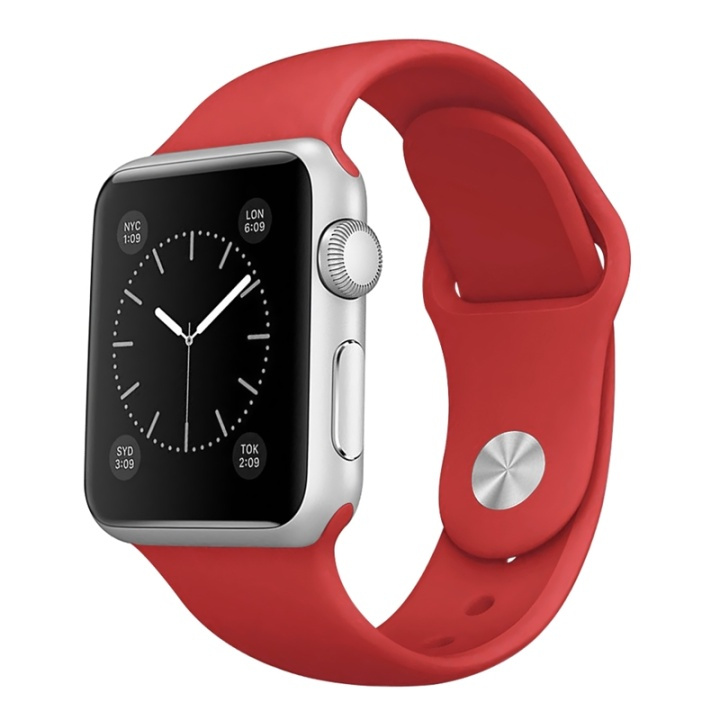 Siliconen horlogebandje voor Apple Watch, 42/44 mm, rood in de groep SMARTPHONE & TABLETS / Training, thuis & vrije tijd / Apple Watch & Accessoires / Accessoires bij TP E-commerce Nordic AB (38-29510)