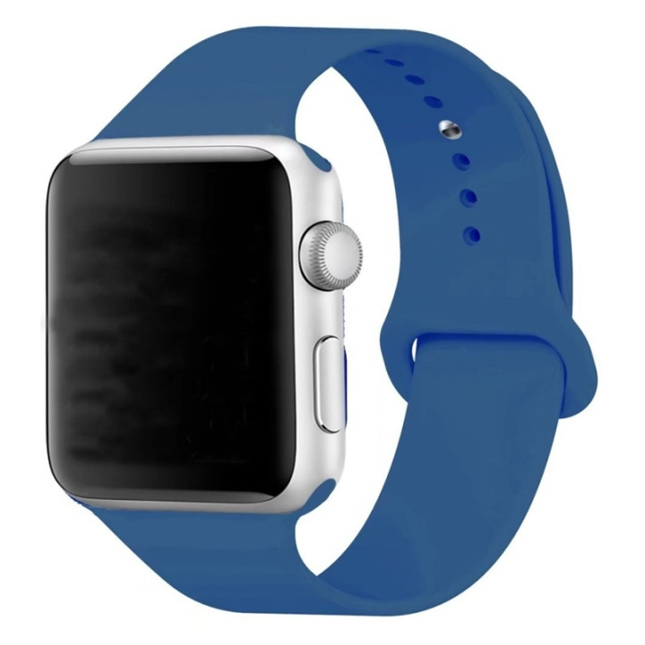 Siliconen horlogebandje voor Apple Watch, 42 mm, Duifblauw in de groep SMARTPHONE & TABLETS / Training, thuis & vrije tijd / Apple Watch & Accessoires / Accessoires bij TP E-commerce Nordic AB (38-29512)