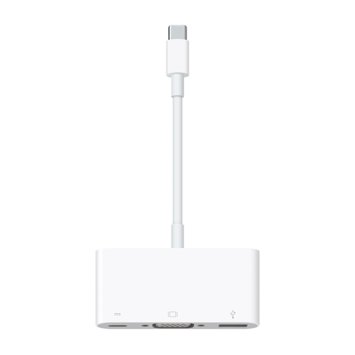 Apple Typ C adapter, Typ C ha - Typ C ho/VGA ho/Typ A ho, 0,15m, vit in de groep COMPUTERS & RANDAPPARATUUR / Computerkabels / VGA / Adapters bij TP E-commerce Nordic AB (38-37154)