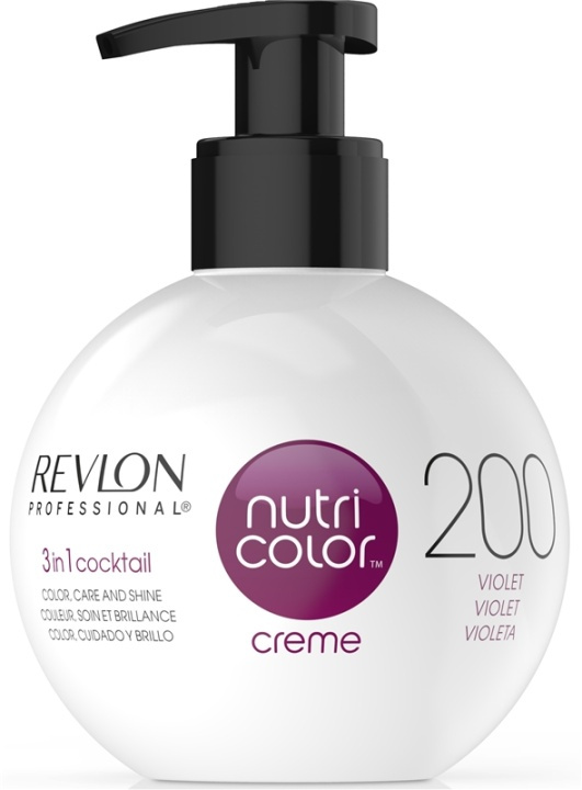 Revlon Nutri Color Creme 200 Burgundy Violet 250ml in de groep BEAUTY & HEALTH / Haar & Styling / Haarverzorging / Haarverf / Haarverf & Kleurbommen bij TP E-commerce Nordic AB (38-57213)