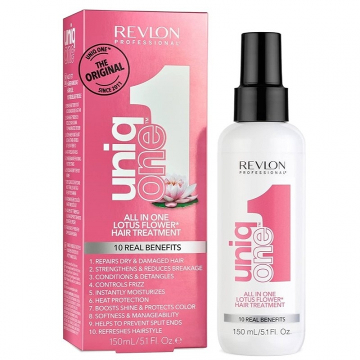 Revlon Uniq One Lotus Flower Hair Treatment 150ml in de groep BEAUTY & HEALTH / Haar & Styling / Haarverzorging / Conditioner spray/kuur bij TP E-commerce Nordic AB (38-59217)