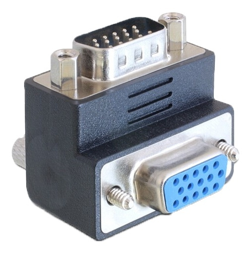 Delock Adapter VGA male / female 90° angled in de groep COMPUTERS & RANDAPPARATUUR / Computerkabels / VGA / Adapters bij TP E-commerce Nordic AB (38-61439)