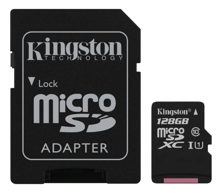 Kingston 128GB microSDXC Canvas Select 80R CL10 UHS-I Card+SD Adapter in de groep HOME ELECTRONICS / Opslagmedia / Geheugenkaarten / MicroSD/HC/XC bij TP E-commerce Nordic AB (38-62197)