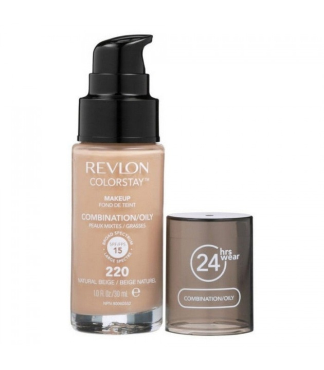 Revlon Colorstay Makeup Combination/Oily Skin - 220 Natural Beige 30ml in de groep BEAUTY & HEALTH / Makeup / Make-up gezicht / Foundation bij TP E-commerce Nordic AB (38-69105)