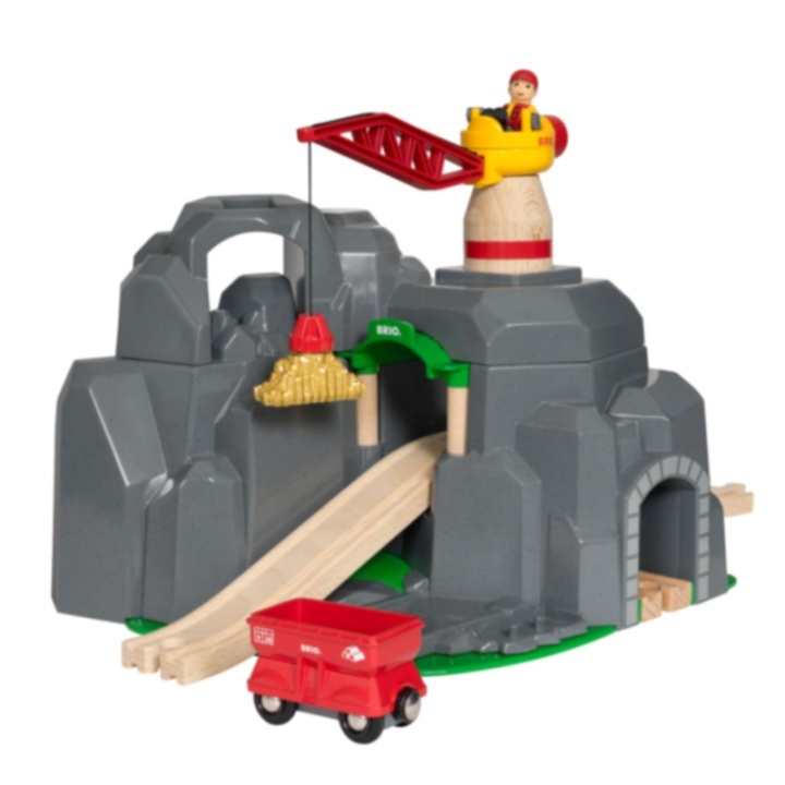 Brio 33889 Guldgruva med kran in de groep SPEELGOED, KINDER- & BABYPRODUCTEN / Speelgoed / Bouwspeelgoed / Brio treinrails bij TP E-commerce Nordic AB (38-70293)