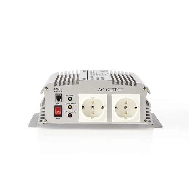 Nedis Omvormer Gemodificeerde Sinusgolf | Ingangsvoltage: 12 V DC | Apparaat stroomoutput: Type F (CEE 7/3) | 230 V AC 50 Hz | 1000 W | Piekvermogen: 2400 W | Accuklemmen | Zilver in de groep HUISHOUDEN & TUIN / Elektriciteit & Verlichting / Spanning converters bij TP E-commerce Nordic AB (38-77420)