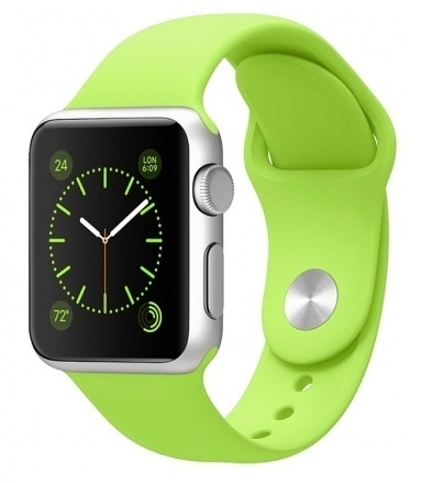 Siliconen horlogebandje voor Apple Watch, 38/40 mm, Lime Green in de groep SMARTPHONE & TABLETS / Training, thuis & vrije tijd / Apple Watch & Accessoires / Accessoires bij TP E-commerce Nordic AB (38-80847)