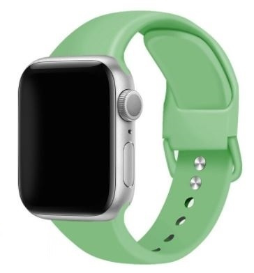 Siliconen horlogebandje voor Apple Watch, 42/44 mm, lichtgroen in de groep SMARTPHONE & TABLETS / Training, thuis & vrije tijd / Apple Watch & Accessoires / Accessoires bij TP E-commerce Nordic AB (38-80855)