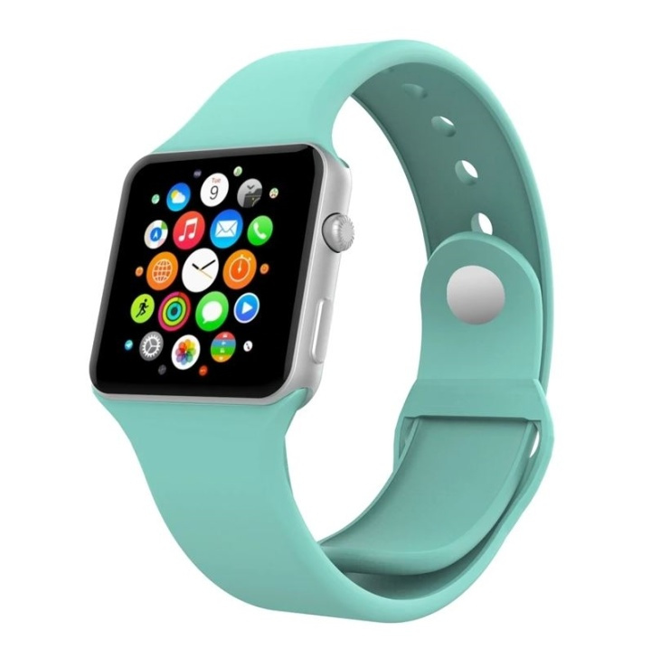 Siliconen horlogebandje voor Apple Watch, 38/40 mm, turkoois in de groep SMARTPHONE & TABLETS / Training, thuis & vrije tijd / Apple Watch & Accessoires / Accessoires bij TP E-commerce Nordic AB (38-80856)