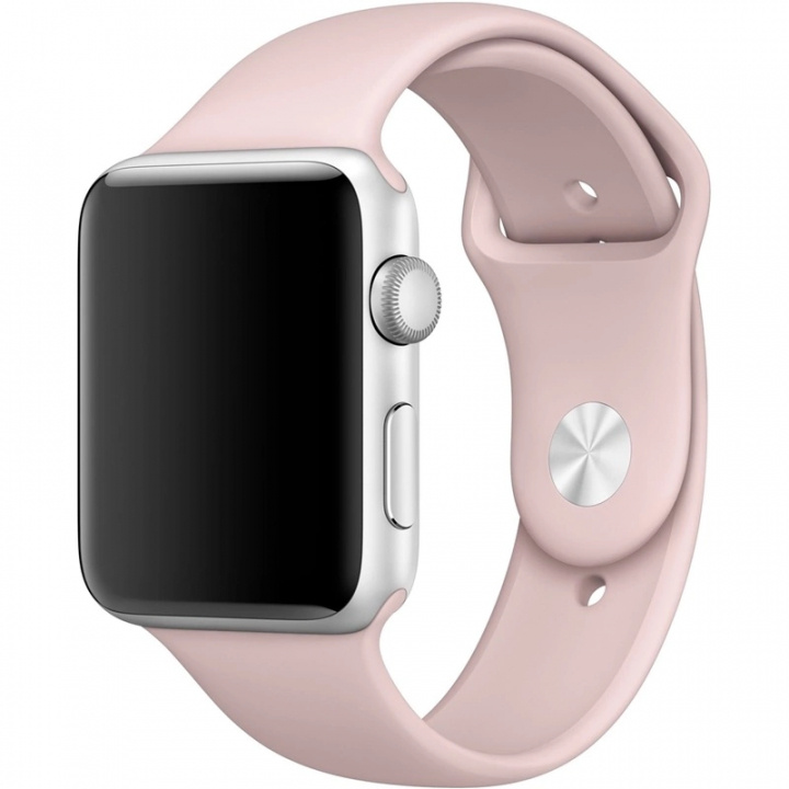 Siliconen horlogebandje voor Apple Watch, 42/44/45 mm, roze in de groep SMARTPHONE & TABLETS / Training, thuis & vrije tijd / Apple Watch & Accessoires / Accessoires bij TP E-commerce Nordic AB (38-83403)