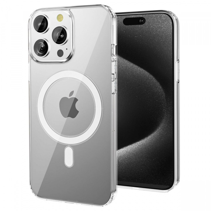 Hoesje compatibel met MagSafe voor iPhone 15 Plus, Transparant in de groep SMARTPHONE & TABLETS / Mobielbescherming / Apple / iPhone 15 bij TP E-commerce Nordic AB (38-84281)