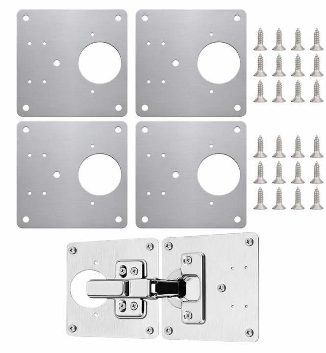 Scharnier reparatieplaat 4 stuks in de groep HUISHOUDEN & TUIN / Gereedschap / Overig gereedschap & Accessoires bij TP E-commerce Nordic AB (38-84373)