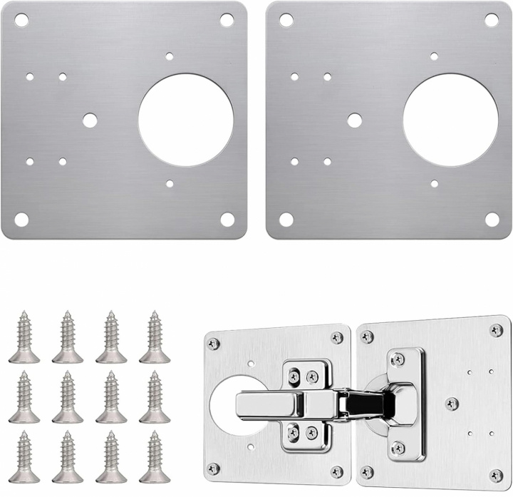 Scharnier reparatieplaat 2-pak in de groep HUISHOUDEN & TUIN / Gereedschap / Overig gereedschap & Accessoires bij TP E-commerce Nordic AB (38-84385)