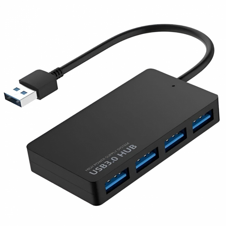 USB 3.0 HUB 4-poorts ultradun in de groep COMPUTERS & RANDAPPARATUUR / Computeraccessoires / USB-hubs bij TP E-commerce Nordic AB (38-84392)