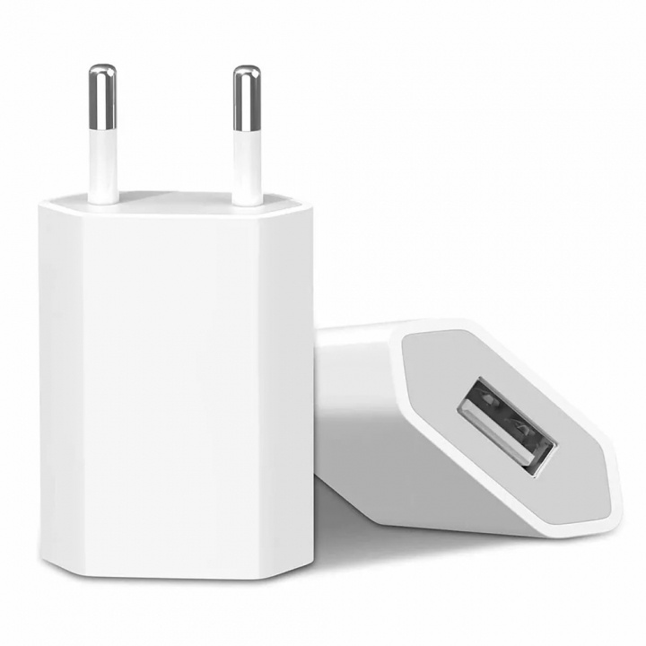 Wandoplader 1A, 1 x USB-A, Wit in de groep SMARTPHONE & TABLETS / Opladers & Kabels / Wandoplader / Wandoplader USB bij TP E-commerce Nordic AB (38-84426)