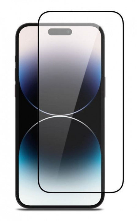 Skärmskydd i härdat glas till iPhone 16 Plus, svart kant in de groep SMARTPHONE & TABLETS / Mobielbescherming / Apple / iPhone 16 bij TP E-commerce Nordic AB (38-84463)