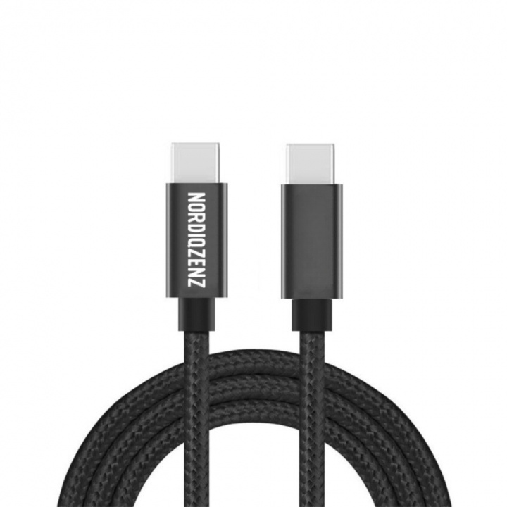 NORDIQZENZ 60W Braided USB cable type C to type C, 25 cm in de groep COMPUTERS & RANDAPPARATUUR / Computerkabels / USB / USB-C bij TP E-commerce Nordic AB (38-84466)