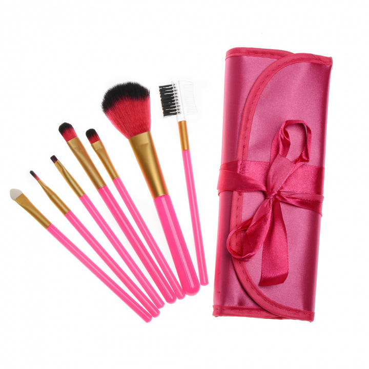 Professionele zachte make-upkwasten, 7 stuks, roze. in de groep BEAUTY & HEALTH / Makeup / Tools & Make-up set / Borstels & kwastjes bij TP E-commerce Nordic AB (38-84478)