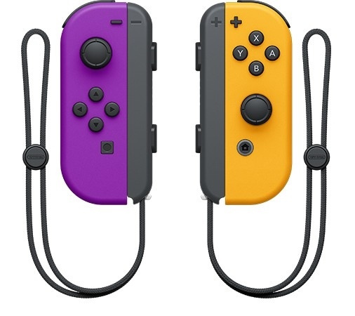 Nintendo Switch Joy-Con Pair, Neon Lila/Neon Orange in de groep HOME ELECTRONICS / Spelconsoles en accessoires / Nintendo Switch / Accessoires bij TP E-commerce Nordic AB (38-86078)