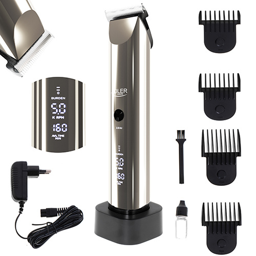 Adler AD 2834 Hårtrimmer LCD som visar batteri, hastighet & underhåll in de groep BEAUTY & HEALTH / Haar & Styling / Scheren & Trimmen / Haartrimmers bij TP E-commerce Nordic AB (38-86958)