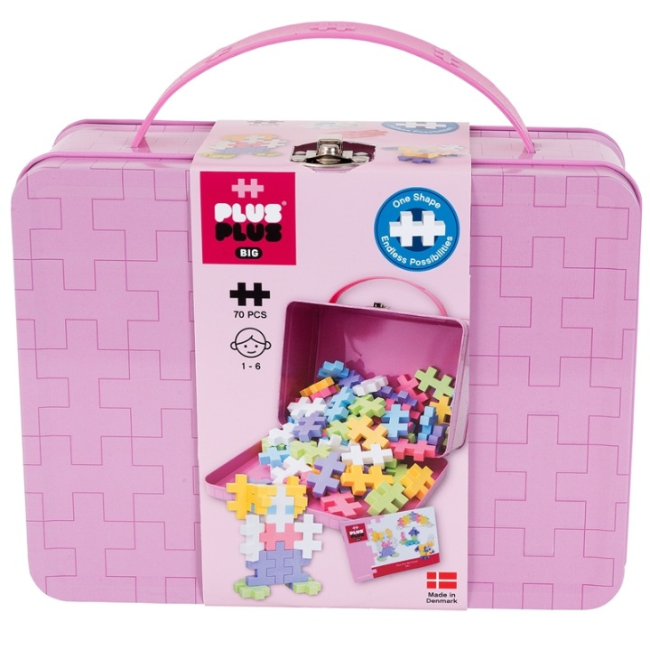 Plus-Plus Big Metal Suitcase/Pastel in de groep SPEELGOED, KINDER- & BABYPRODUCTEN / Speelgoed / Bouwspeelgoed / Bouwblokken bij TP E-commerce Nordic AB (38-87970)