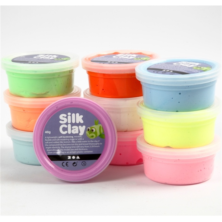 Silk Clay Mixade Färger Basic 2 10x40g in de groep SPEELGOED, KINDER- & BABYPRODUCTEN / Speelgoed / Ambachten bij TP E-commerce Nordic AB (38-90236)