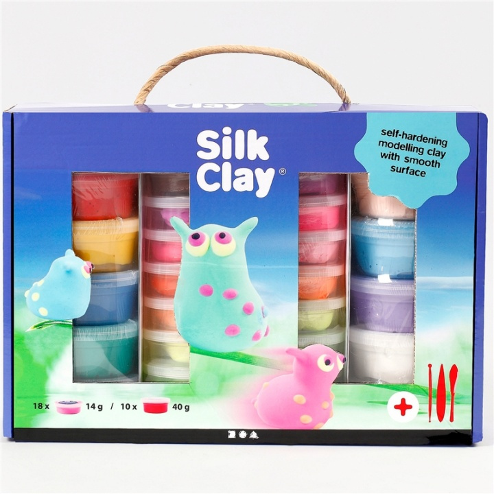 Silk Clay Presentask Mixade Färger in de groep SPEELGOED, KINDER- & BABYPRODUCTEN / Speelgoed / Ambachten bij TP E-commerce Nordic AB (38-90239)