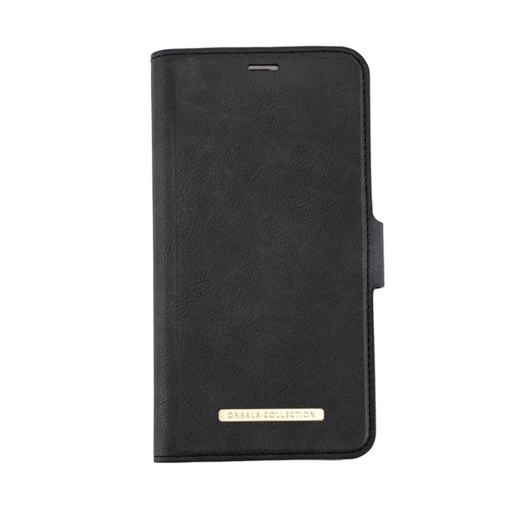 ONSALA COLLECTION Mobile Wallet Midnight Black iPhone 12 Mini in de groep SMARTPHONE & TABLETS / Mobielbescherming / Apple / iPhone 12 Mini / Wallet Case bij TP E-commerce Nordic AB (38-91065)