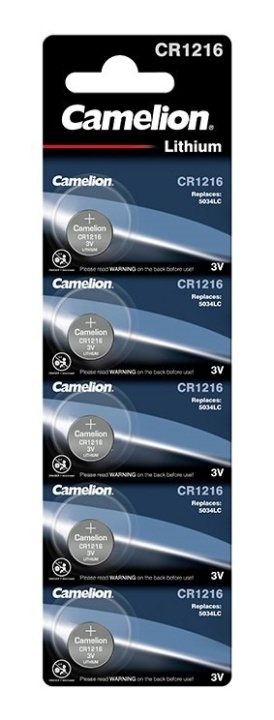 Camelion CR1216/3V, knoopcelbatterij, lithium, 5-pack in de groep HOME ELECTRONICS / Batterijen & Opladers / Batterijen / Knoopcel bij TP E-commerce Nordic AB (38-92000)