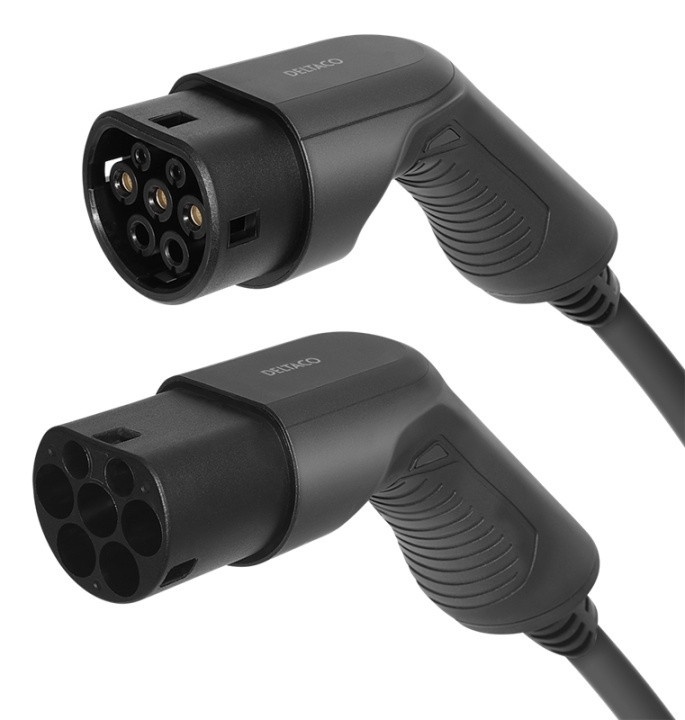 DELTACO e-Charge, cable type 2 - type 2, 3 phase, 32A, 10M in de groep AUTO / Laadkabels & Oplaadboxen voor Elektrische auto bij TP E-commerce Nordic AB (38-93279)