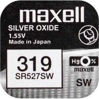 Maxell Silver-oxid, SR527SW (319), 1.55V, 1 pcs in de groep HOME ELECTRONICS / Batterijen & Opladers / Batterijen / Knoopcel bij TP E-commerce Nordic AB (38-93580)