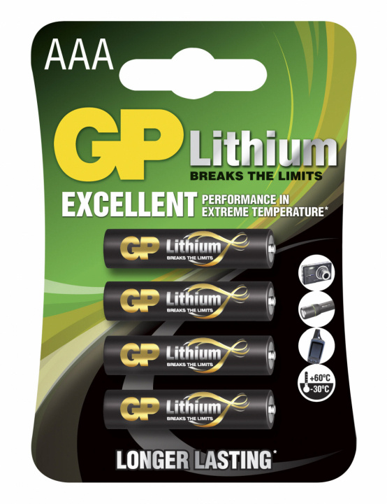 GP Lithium AAA 4 Pack (B) in de groep HOME ELECTRONICS / Batterijen & Opladers / Batterijen / AAA bij TP E-commerce Nordic AB (38-94719)