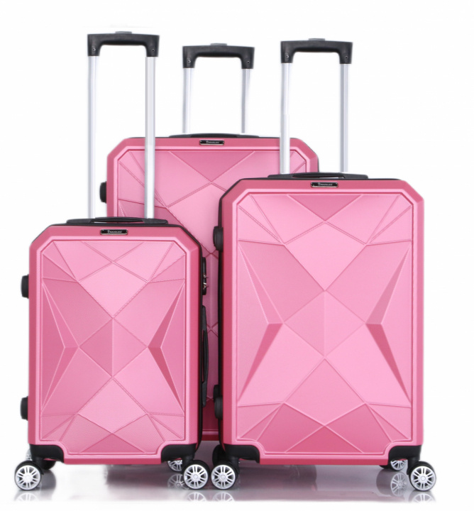 Travel bag set with three bags in high quality hard shell - Pink in de groep SPORT, VRIJE TIJD & HOBBY / Reisaccessoires / Koffers bij TP E-commerce Nordic AB (38-94727)