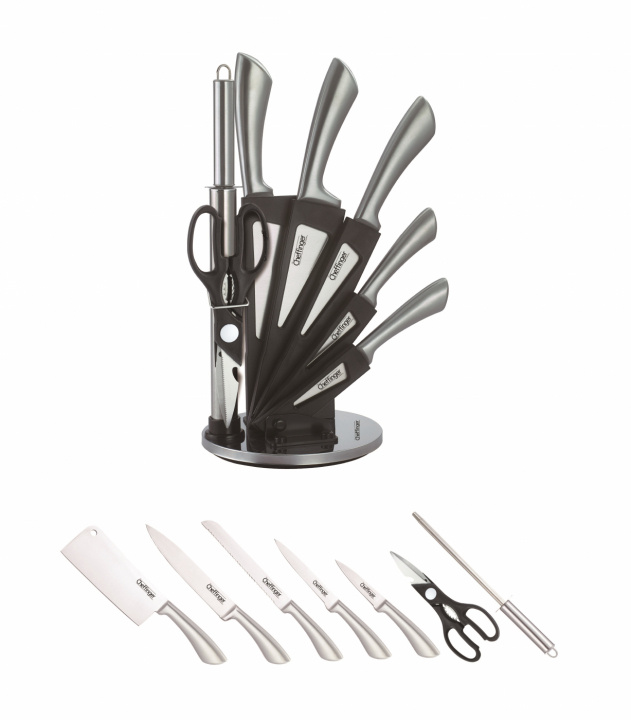 8-piece knife set, rotating knife rack, stainless steel knives in de groep Promoties / Favorieten voor in huis / Knivar & Tillbehör bij TP E-commerce Nordic AB (38-94745)