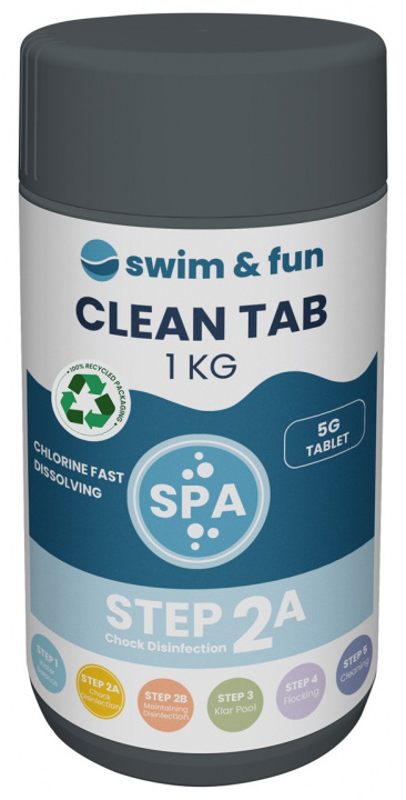 Spa CleanTab 5g, 1kg in de groep HUISHOUDEN & TUIN / Tuinproducten / Zwembad & Accessoires / Zwembadchemicaliën bij TP E-commerce Nordic AB (38-95745)