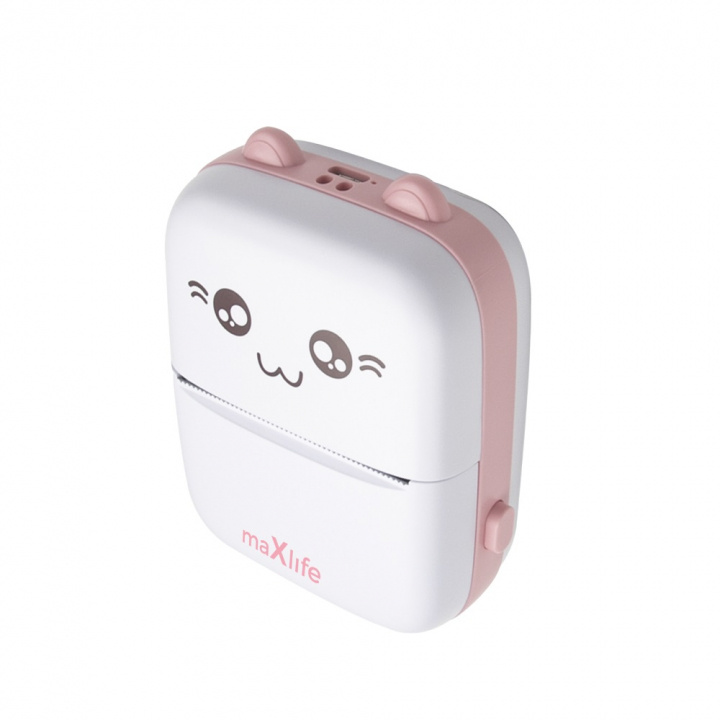 Maxlife MXTP-100 Thermal Printer - Portabel Miniskrivare med Bluetooth, Rosa in de groep SPORT, VRIJE TIJD & HOBBY / Leuke dingen / Handige spullen bij TP E-commerce Nordic AB (38-95935)