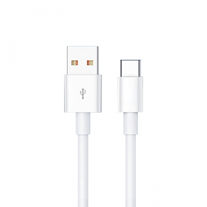 USB till USB-C-kabel 1 m, Vit in de groep SMARTPHONE & TABLETS / Opladers & Kabels / Kabels / Kabels Type C bij TP E-commerce Nordic AB (38-96973)