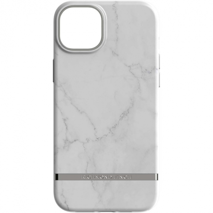 Richmond & Finch iPhone 12/12 Pro Freedom Case, Wit Marmer, Zilver in de groep SMARTPHONE & TABLETS / Mobielbescherming / Apple / Hobbykleuren bij TP E-commerce Nordic AB (38-97618)