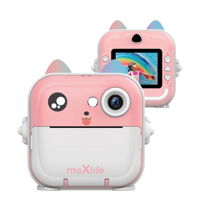  Maxlife printing camera MXPC-100, Pink in de groep SPEELGOED, KINDER- & BABYPRODUCTEN / Speelgoed / Elektronica en media / Kindercamera\'s en accessoires bij TP E-commerce Nordic AB (38-97638)