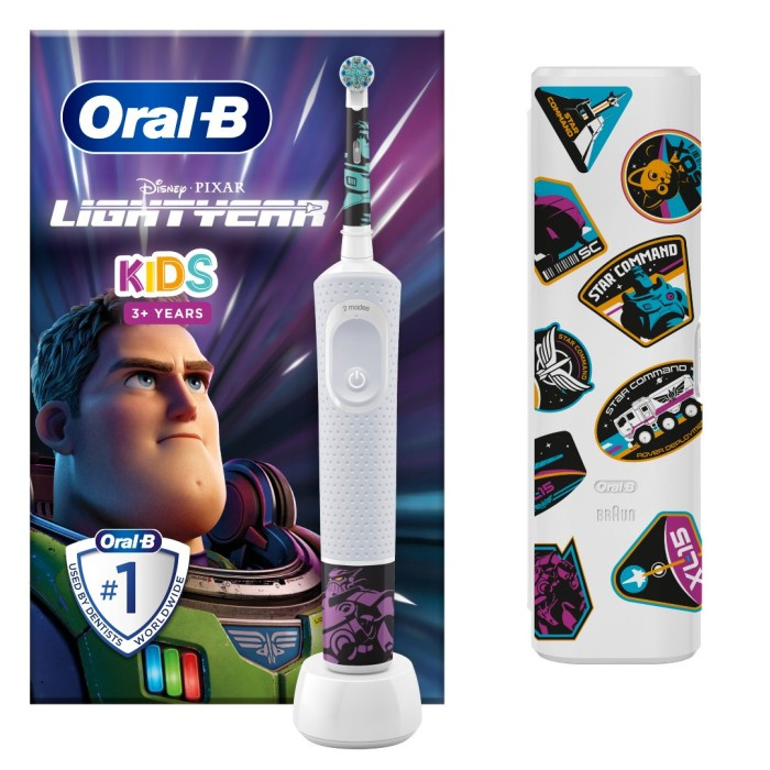 Oral-B - Vitality100 Kids Lightyear + Travel Case in de groep BEAUTY & HEALTH / Mondverzorging / Elektrische tandenborstels bij TP E-commerce Nordic AB (38-97642)