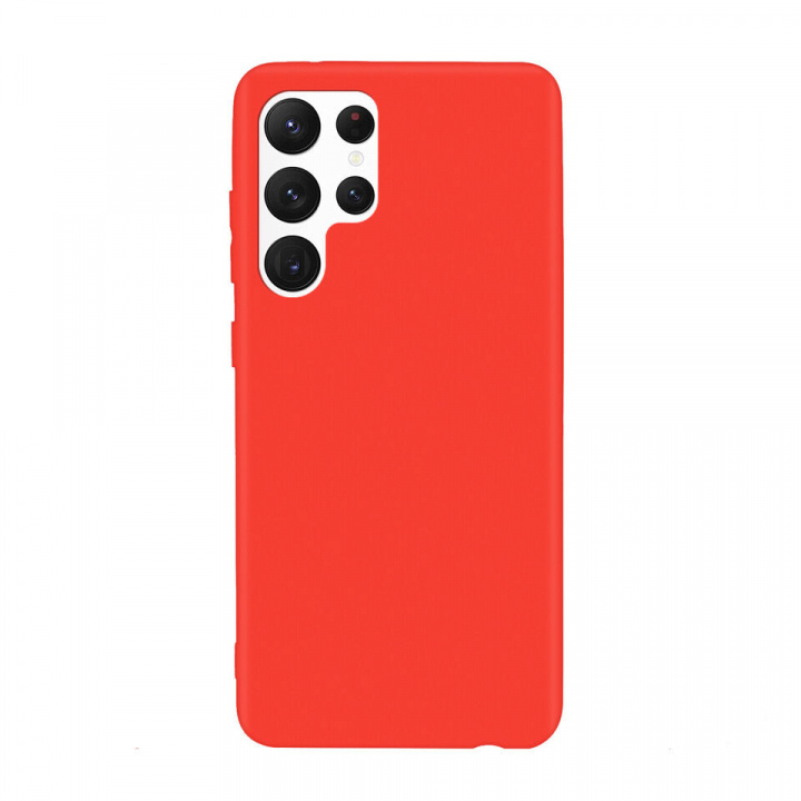 Siliconen hoesje voor Samsung Galaxy S21, Rood in de groep SMARTPHONE & TABLETS / Mobielbescherming / Samsung bij TP E-commerce Nordic AB (38-98919)