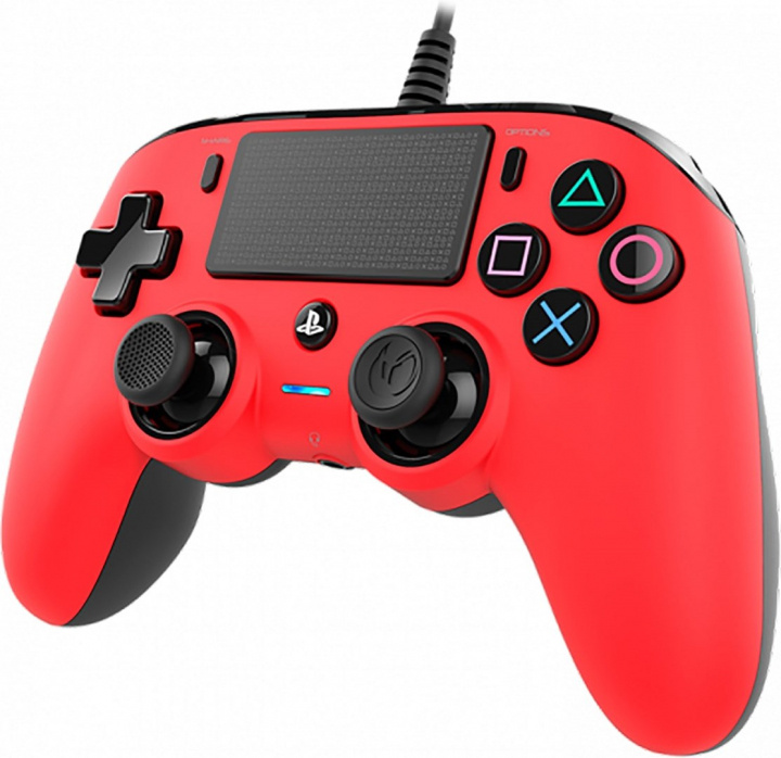 Nacon Wired Compact Controller, Röd (PC/PS4) in de groep HOME ELECTRONICS / Spelconsoles en accessoires / Sony PlayStation 4 bij TP E-commerce Nordic AB (38-99704)