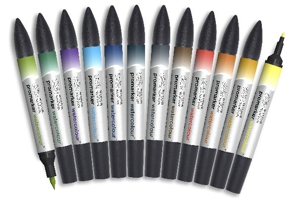 Winsor WaterColour Marker 12-pack, Landscape tones set in de groep SPORT, VRIJE TIJD & HOBBY / Hobby / Schilderen & tekenen / Pennen, kleurpotloden en inkt bij TP E-commerce Nordic AB (A01325)