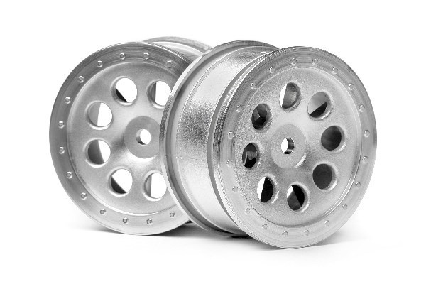 St-8 Wheel Matte Chrome (0Mm Offset/2Pcs) in de groep SPEELGOED, KINDER- & BABYPRODUCTEN / Op afstand bestuurbaar / Reserveonderdelen & Extra accessoires / HPI / Velgen / Offroad bij TP E-commerce Nordic AB (A02043)